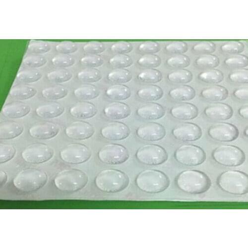 10x KITCHEN DOOR DOMED BUFFER PADS TRANSPARENT BUFFERS SELF ADHESIVE ANTI SLAM