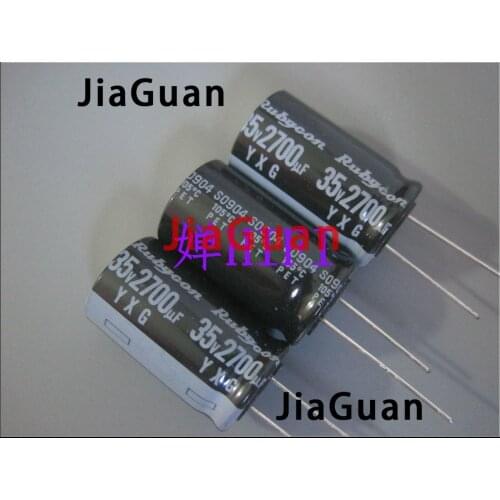 20PCS RUBYCON yxg 2700uf 35v 18x31.5MM electrolytic capacitor YXG 35V2700UF high frequency low resistance long life 2700uF/35V
