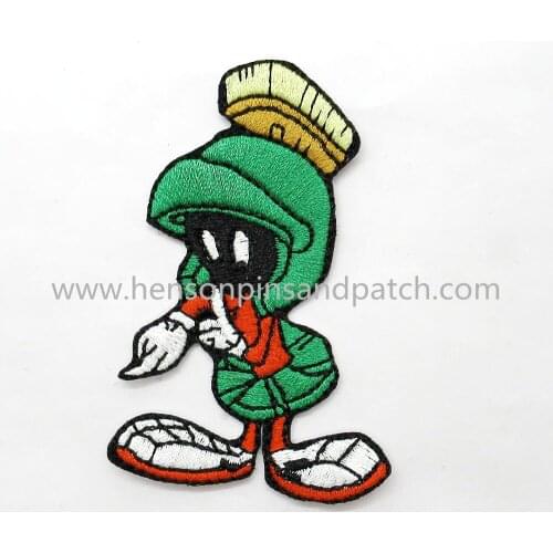 5*8.6cm Retail and stock black duck embroidery cloth patch