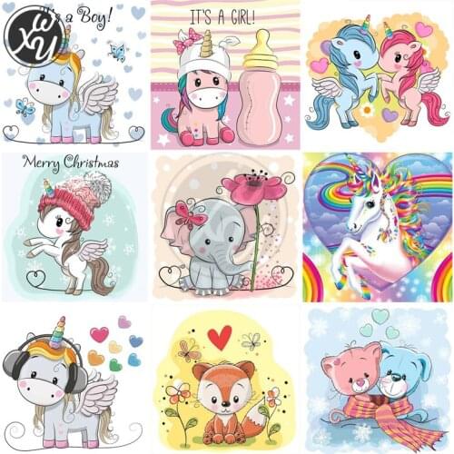 5D DIY Diamond Painting Cross Stitch Cartoon Diamond Mosaic Unicorn Diamond Embroidery Needlework Round Square Drills Child Gift