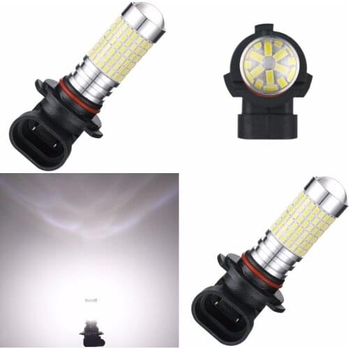 AGLINT 2pcs 9006 HB4 144pcs Chipsets Front Fog Lamps LED Car Bulbs DRL Universal Day Running Driving Light White 6000K 12-24V
