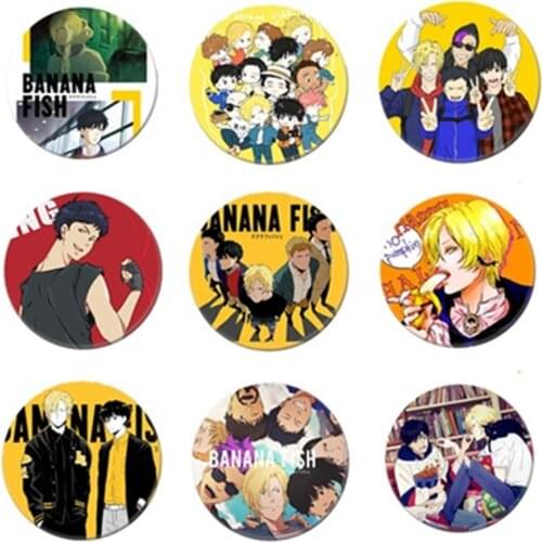Free Shipping Anime BANANA FISH Brooch girls Cosplay Badges For Clothes Backpack Decoration Gift Jewelry