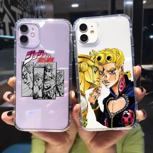 Phone Case for IPhone 12 Cartoon Soft Coque for IPhone 11 Pro Max SE2 6s 7 8 Plus X XR XS Anime JoJos Bizarre Adventure Cover
