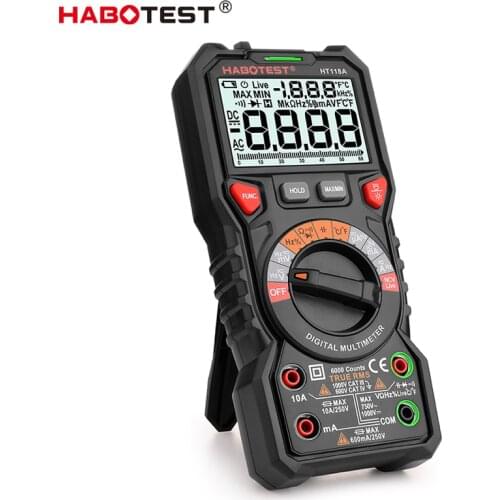 Professional Digital Multimeter NCV Auto Range AC DC Voltage Current Capacitance Frequency Temperature Test True RMS HABOTEST