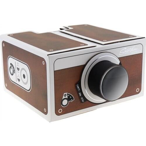 DIY 3D Projector Card Board Mini Smartphone Projector Light Novelty Adjustable Mobile Phone Projector Portable Cinema In A Box