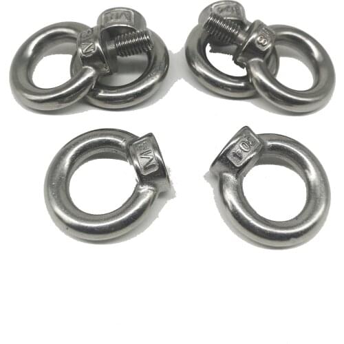 M8, 304 Stainless Steel Lifting Eye nut for Cable Rope Lifting