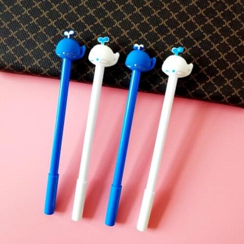 1pcs Whale Gel Pens 0.5mm Cute Pen Novelty Stationery Kawaii Pens Student Black Writing Signing Gel Pen Kawaii School Supplies