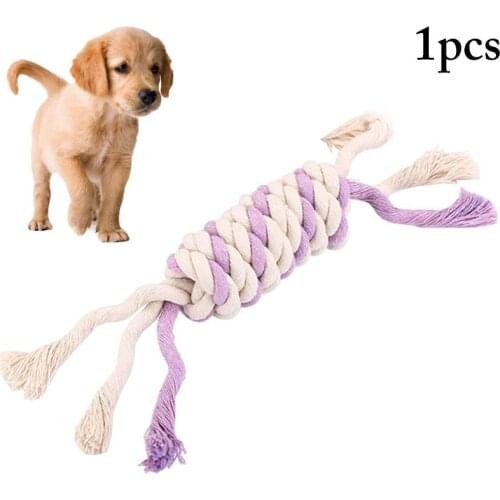 Kapmore 1pc Bite Resistant Rope Dog Toy Candy Shape Cotton Chew Rope Puppy Rope Toy For Teething Pet Supplies Pet Accessories