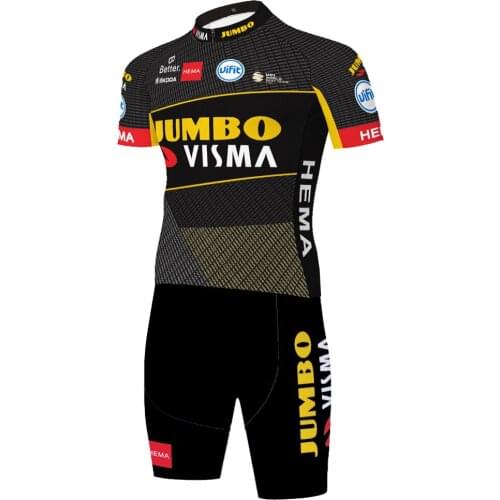 2021 JUMBO VISMA One Piece Skinsuit Camisa Masculina Jersey Traje Uniforme Para Maillot Conjunto Masculino Ciclismo Ropa