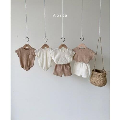 Newborn Baby Girl boy Romper Jumpsuits Sunsuit Baby Summer Clothing T shirt shorts+Outfits 0-18M