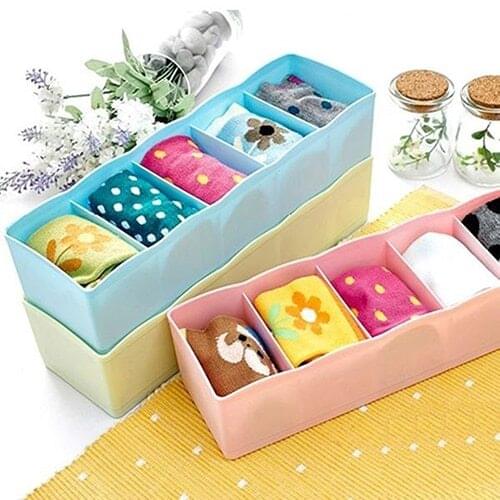 Multi-size Bra Underwear Organizer Foldable Home Storage Box Non-woven Wardrobe Drawer Closet Organizer For Scarfs Socks