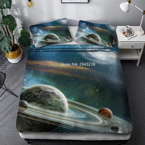 Beautiful Dream Starry Sky Pattern Bedding Good-looking Comfortable Duvet Quilt Covers and Pillowcases Full Size Bedroom Decor