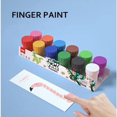 6/12 Colors Painting Paints Washable Gouache DIY Finger Painting Graffiti Pigments For Kids Education Drawing Interactive Toys