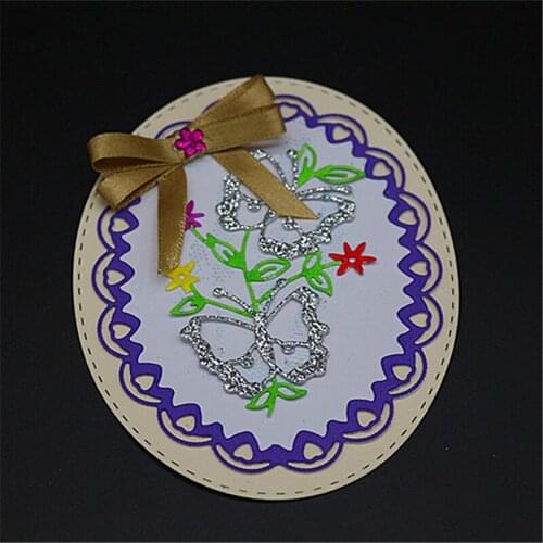 ZhuoAng Round Butterfly flower Cutting Dies For DIY Scrapbooking Decoretive Embossing Stencial DIY Decoative Card Die Cutter