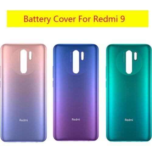 Battery Cover For Redmi 9 Back Cover Battery + Volume Buttons+Power buttons Housing Case For Redmi 9 Back Battery Cover