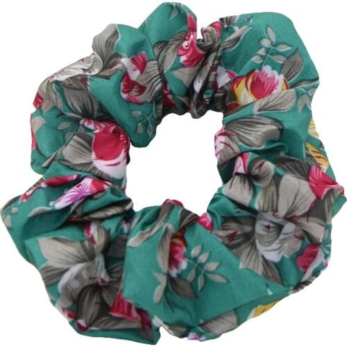 LOVINGSHA Floral Print Vintage Design Women Scrunchie Women Hair Tie Ponytail Elastic Hair Holder Rope Hair Accessories FCD093