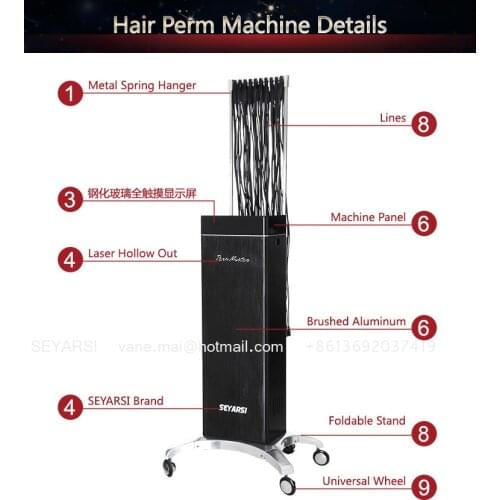 Smart hair perm machine Leading Edge Version Digital hair perm machine good hot perm machine TG80 Color black