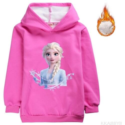 Disney fashion childrens clothing Frozen Aisha Princess girl hooded hooded sweater cardigan jacket