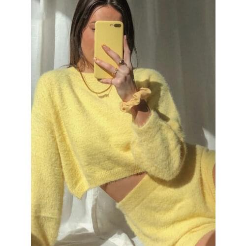 Tossy Solid Causual Long Sleeve Womens Tracksuit Fashion Simple Home womens Shorts Street Shorts Sets Y2K 2021