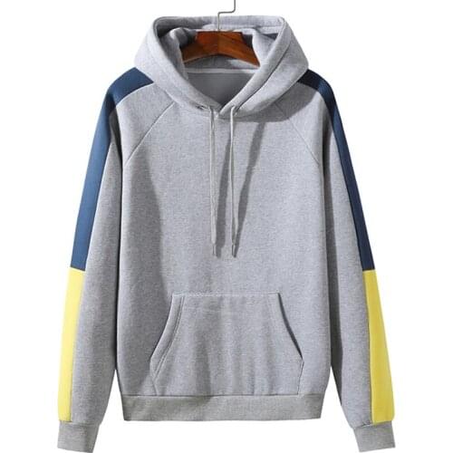 Autumn Cotton Colorblock Hoodie Men Oversize Casual Stylish Japanese Streetwear Harajuku Loose Solid Unisex Hoodies Sweatshirts