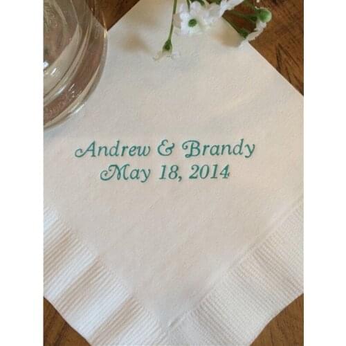 Personalized Napkins Corporate Event Custom Cocktail Beverage Paper Party Monogram Custom baby shower Luncheon Avail