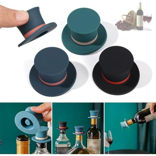 3 Colors Bottle Stopper Bottle Caps Wine Stopper Family Bar Preservation Tools Silicone Creative Design Safe And Healthy