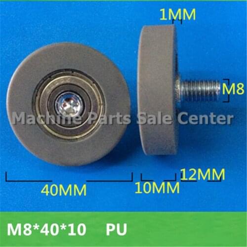 M8*40*10mm M8*12 DR40mm F type idler pulley screw thread bearing pulley screw drawer bearing pulley Free shipping Good Quality