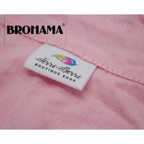 Sewing labels / custom brand labels, Hand Sewing, clothing labels, fabric 100% cotton, High quality printing (MD540)