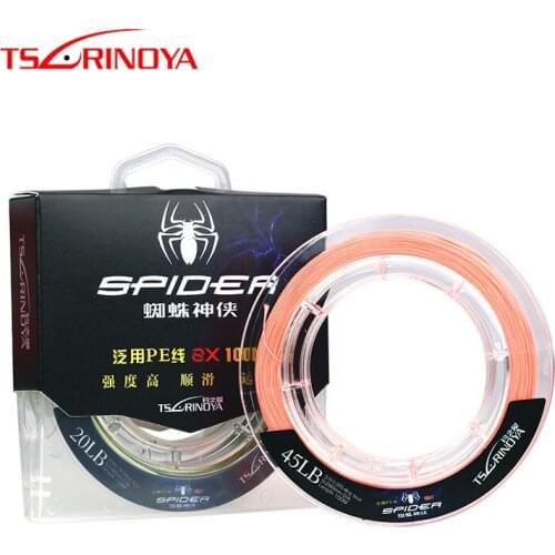 TSURINOYA 8 Strands Fishing Line 100m PE Line 12-80lb 0.1-0.4mm Linha Multilament Peche Ip Misina Pesca Braided PE Fishing Line