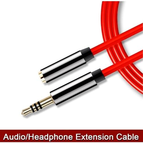 1/2/3m 3.5mm Jack AUX Audio Male To Female Extension Cable Stereo 3.5 Audio Extension Cable Compatible For PC phone Headphone