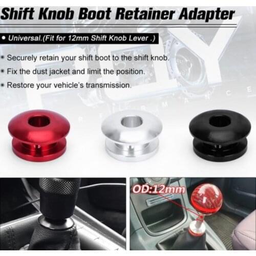 Universal Shift Knob Boot Retainer Adapter Limiter 12MM For Manual Gear Head Shifter Lever Car Gear Knob Limiter