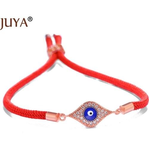 Bracelet femme Blue Enamel Turkish Evil Eye Bracelet Red Black Rope Chain Adjustable Bracelets Bangle Jewellery For Women Men