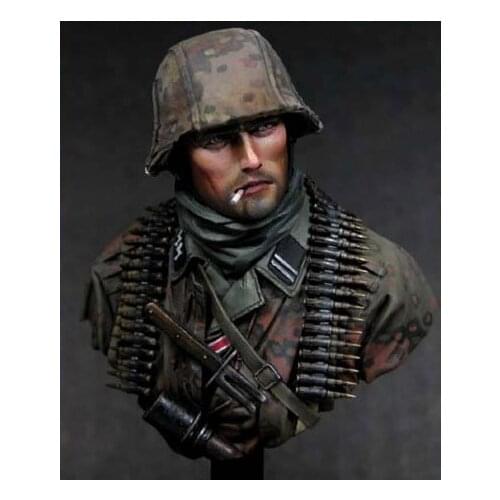 1/10 Scale Resin Bust German Armed SS Figure Model Kit Free Shipping