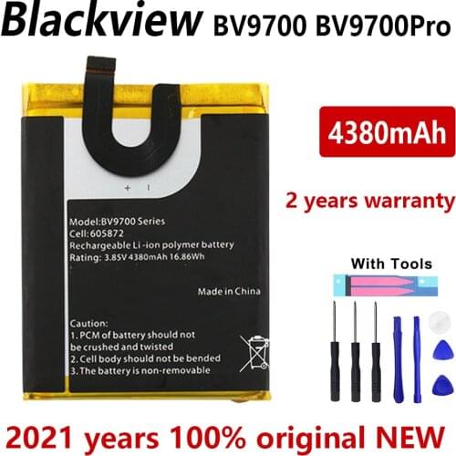100% Original 4380mAh BV 9700 Replacement battery For Blackview Bv9700 PRO Series 605872 Batteries Bateria With Gift Tools