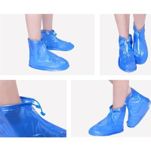 New 50pcs Waterproof Protector Shoes Boot Cover Unisex Zipper Rain Shoe Covers High-Top Anti-Slip Rain Shoes Cases