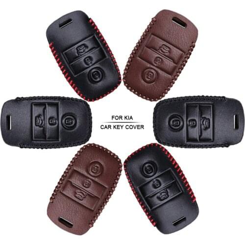 Car Accessories Key Cover Case For KIA Sportage K2 K3 K4 K5 Optima Cerato 3 Picanto Hand-woven Smoky Grey Metal Keyring Keychain