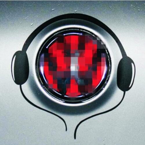 Car Stickers Headset Headphone Funny Creative Decals For Tail Volkswagen Waterproof Auto Tuning Styling 20x18cm D15