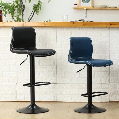Bar chair high stool family simple Nordic high chair cashier bar milk tea shop adjustable high and low back lift chair
