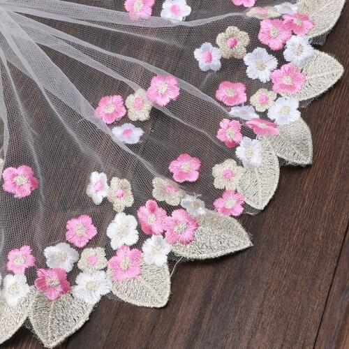 Free Shipping 20 yards/lot Lace Ribbon Tape Lace Trim Fabric DIY Embroidered Net Lace Trim Cord For Sewing Decoration LS04