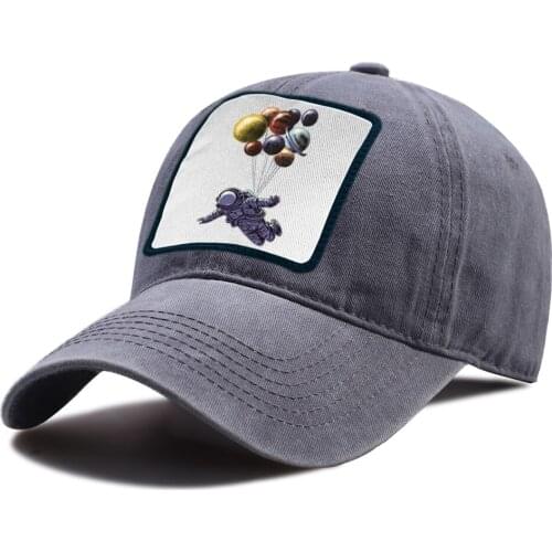 Astronaut And Balloon Harajuku Riding Hat Summer Breathable Baseball Caps Outdoor Casual Snapback Hat Unisex Cotton Baseball Cap