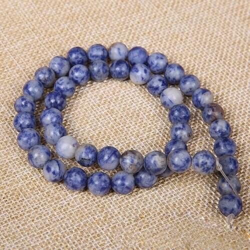 Natural white point blue stone beads manufacturers wholesale DIY handmade jewelry men and women general accessories beads