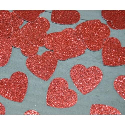 Red glitter love Heart table confettis wedding scatters bridal shower bachelorette engagement party decorations free shipping