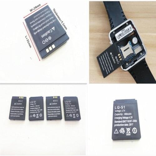 Liter energy battery 4pcs 380mAh Rechargeable li Polymer Li-ion Battery For DZ09 A1 W8 smart watch battery mobile phone 502431