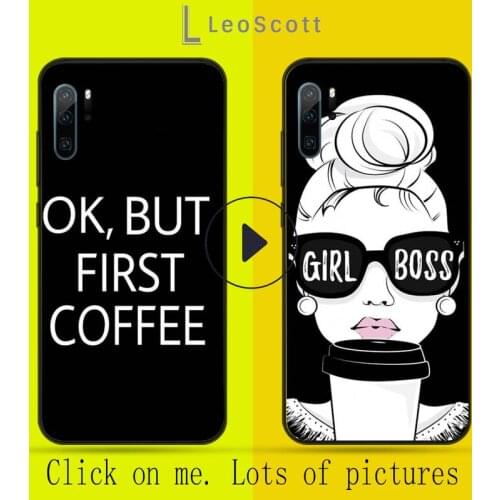 Girl Boss fashion Pink Women power Phone Case For Huawei honor Mate P 9 10 20 30 40 Pro 10i 7 8 a x Lite nova 5t Cover Funda