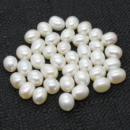 Natural Freshwater Pearl 5-6mm Glare Loose Beads Necklace Bracelet Chain DIY New Trend Fashion Jewelry Making Accessories 12PCS
