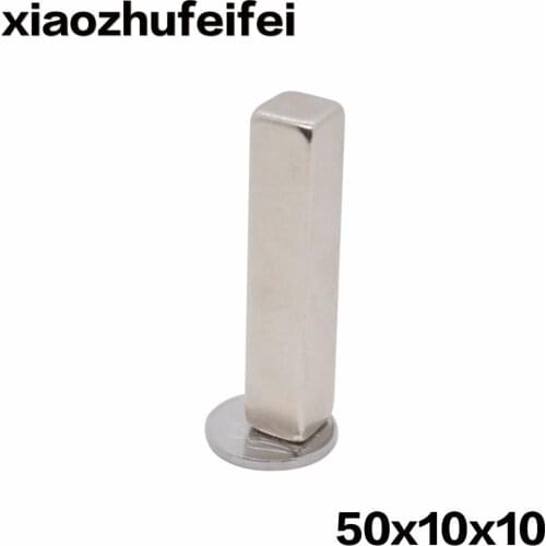 10pcs Ture N50 Block 50 x 10 x 10 mm Strong high quality Rare Earth magnets Neodymium Magnet 50*10*10 mm