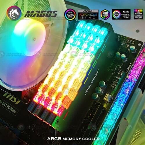 COOLMOON PC Cooling RAM Radiator Memory Bank Heat Sink Cooler Heat Spreader For Desktop Computer Accessories ARGB,RA-2