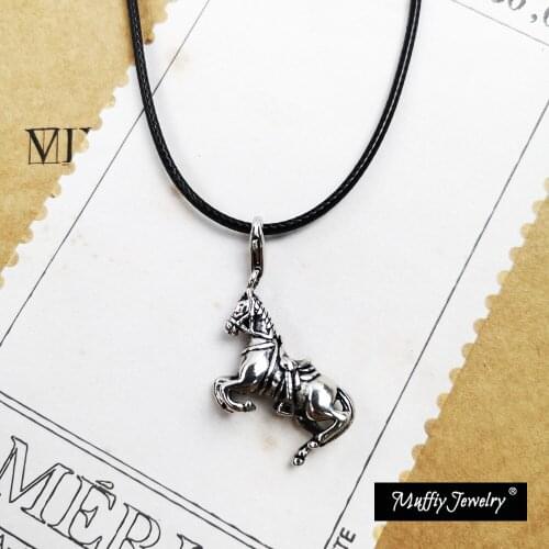 Necklace War Horse 925 Sterling Silver Pendant 2021 Brand New Jewelry Vintage Bijoux Rebel Street Strength Gift For Men Boy