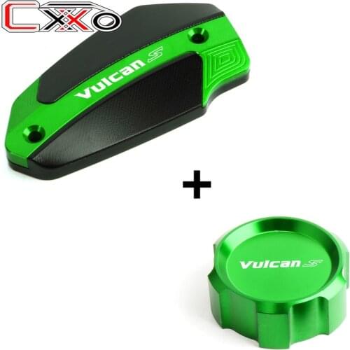 Motorcycle CNC Front & Rear brake Fluid Cylinder Master Reservoir Cover Cap For Kawasaki VN650 Vulcan S 650 EN650 2015 2016 2017