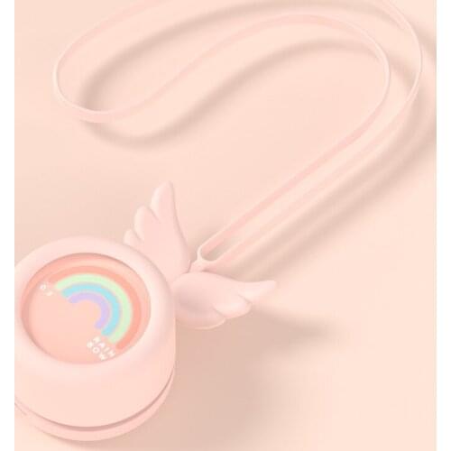 Portable Cute Angel Wing Neck Hanging Mini Air Cooler Fan Small Personal Cooling X7XA